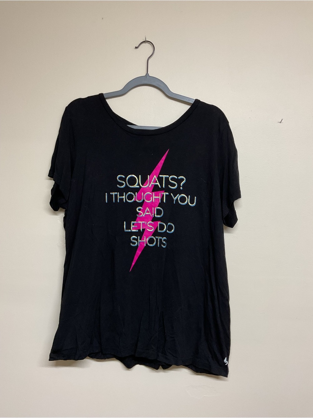 torrid Black Graphic Tee with Pink & Blue Accent Text